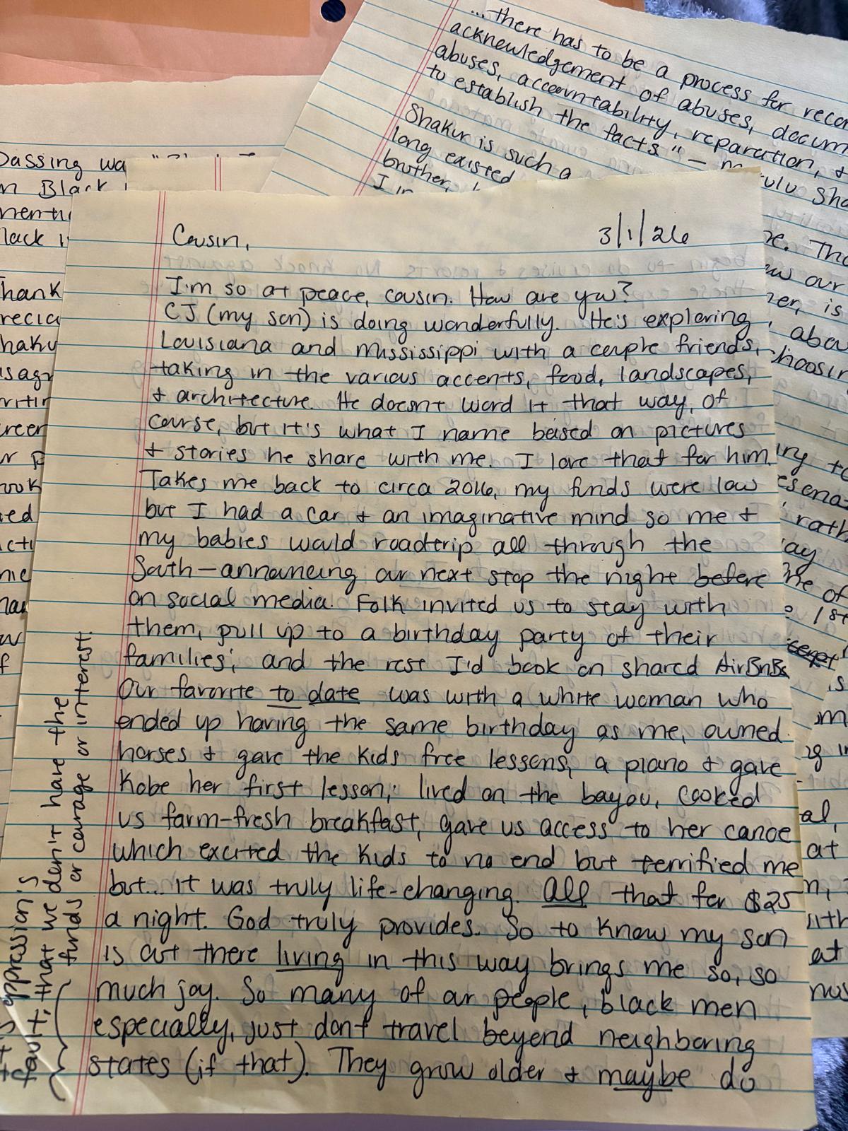 Open Letter to My PenPal: On My Son’s Wrongful Detainment, Roadtrips with Strangers, Fiction that Frees Us, and Enslaved Muslims